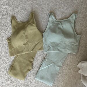 Mono B Olive and Mint Leggings Set
